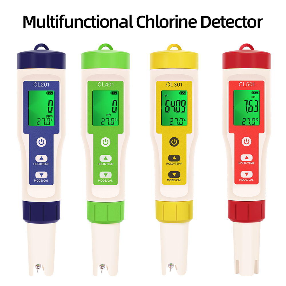 Marine Aquarium Water Testing - PH/CL2/H2/ORP/Sıcaklık Ölçer Klor Dedektörü Dijital Su