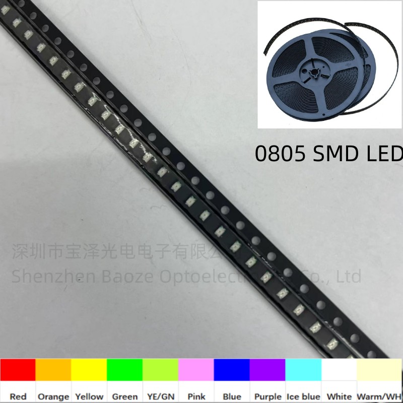 Actinic Blue Led - 0805 SMD LED kırmızı sarı yeşil