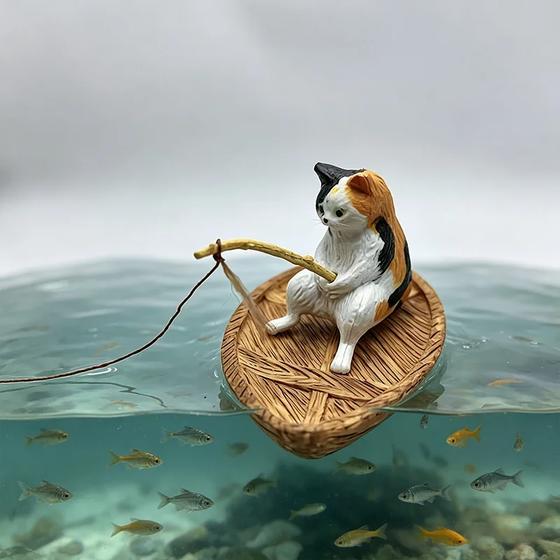 1 adet yaratıcı kedi balıkçı t - Aquarium Marineland incelemesi ve fiyatı