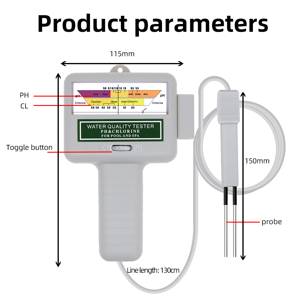 2 in 1 PH klor ölçer cihazı PC - Marine Aquarium Water Testing incelemesi ve fiyatı