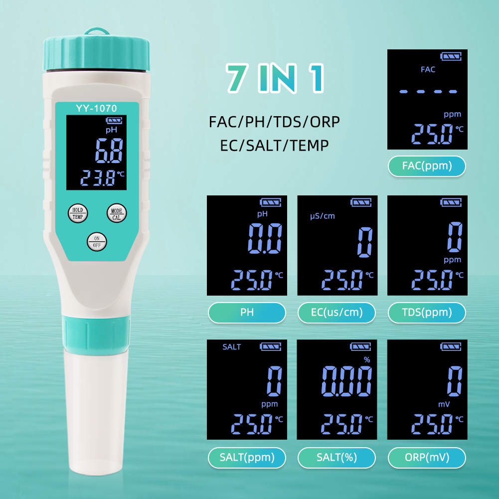 7 IN 1 Cl Sıcaklık TDS ORP EC  - Marine Aquarium Water Testing incelemesi ve fiyatı